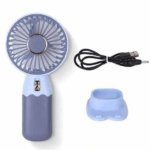 Rechargeable Handheld Fan with Desktop Base