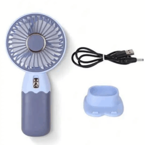Rechargeable Handheld Fan with Desktop Base