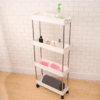 4 Layers Bathroom Kitchen Organiser Rolling Trolley Rack